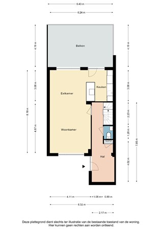 Plattegrond - Heerlerbaan 163, 6418 CC Heerlen - Heerlerbaan 163 Heerlen - Begane grond 2D.jpg